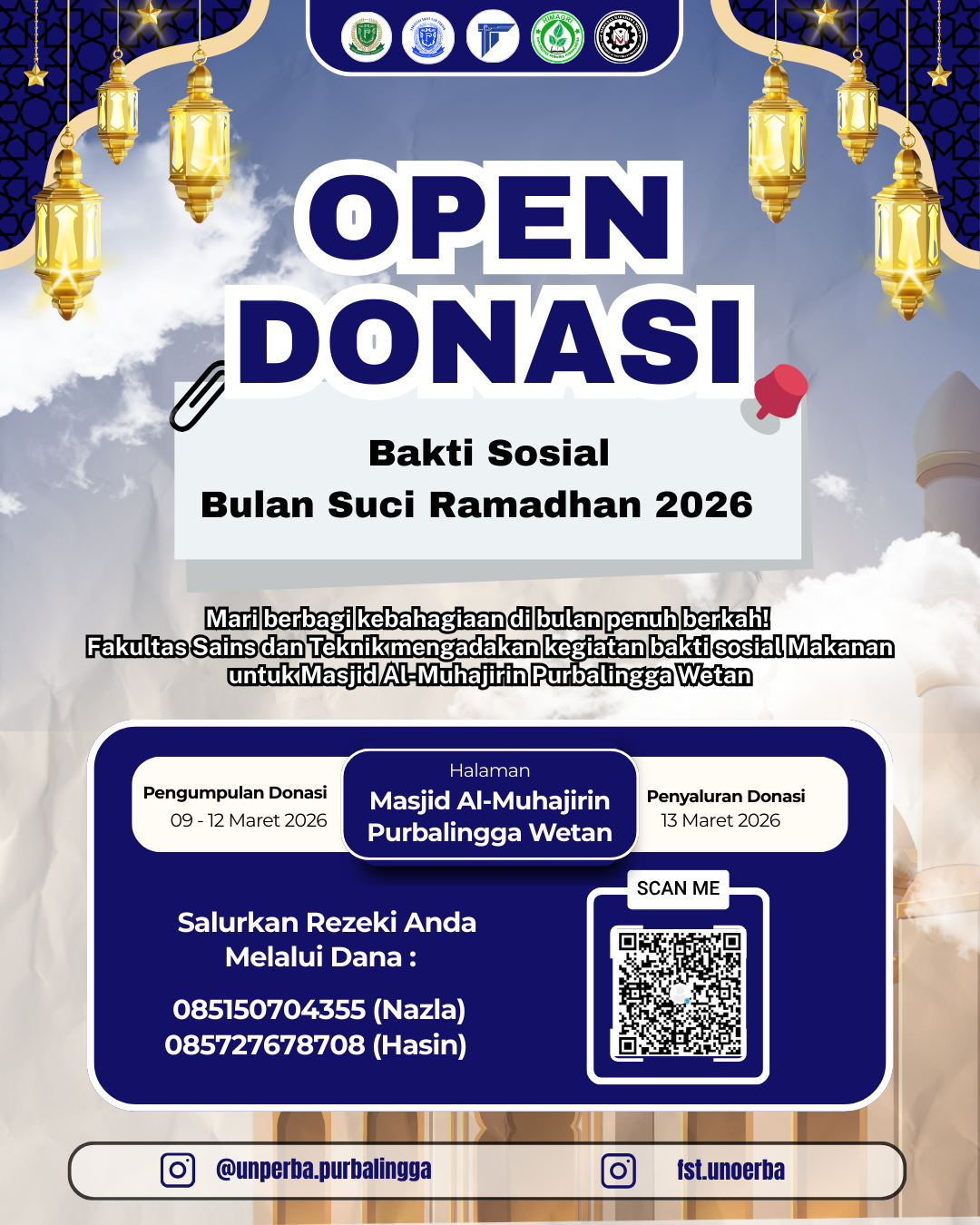 Mahasiswa FST Universitas Perwira Purbalingga Melakukan OPEN DONASI & BAKTI SOSIAL RAMADHAN 2026